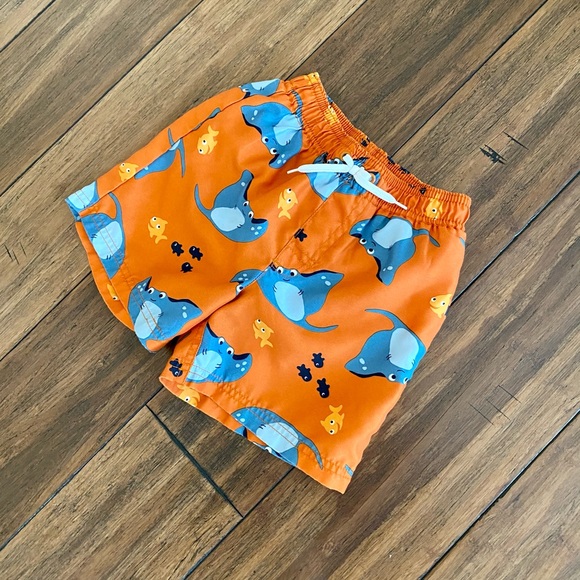 🚨Gymboree Swimming Trunks Stingray & Fish sz 3t - Picture 3 of 10